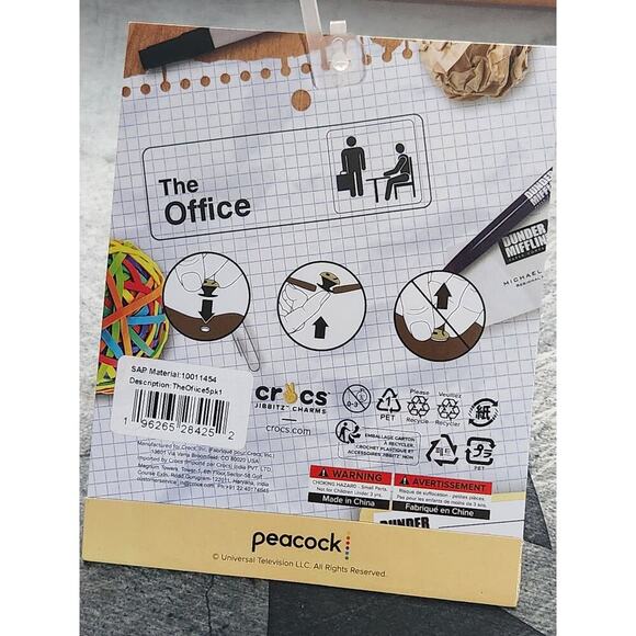 Crocs Jibbitz The Office 5 Pack Charms Dwight Bears Beets Battlestar Galactica - Picture 5 of 5